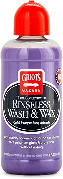 Griots Garage Rinseless Wash and Wax for Car Cleaning and Detailing, No-Rinse, Waterless Formula For RVs, Boats, Trucks, Motorcycles and More, 10493, 16oz