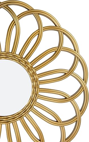 Miniatura 4 de Northlight Espejo redondo de pared de girasol de ratán de 30 pulgadas