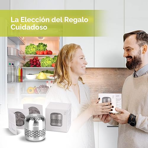 Miniatura 6 de Purriko Desodorizador para refrigerador, dura hasta 10 años, eliminador de olores de refrigerador, desodorante de refrigerador, más eficaz que las