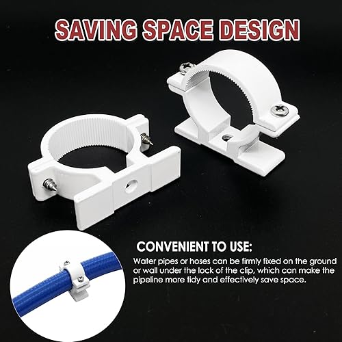 Miniatura 8 de 4 clips de tubo de agua, abrazadera de tubo de aluminio montada en la pared, abrazaderas C, para tubos de diámetro exterior de 0.787 in0.78 pulgadas