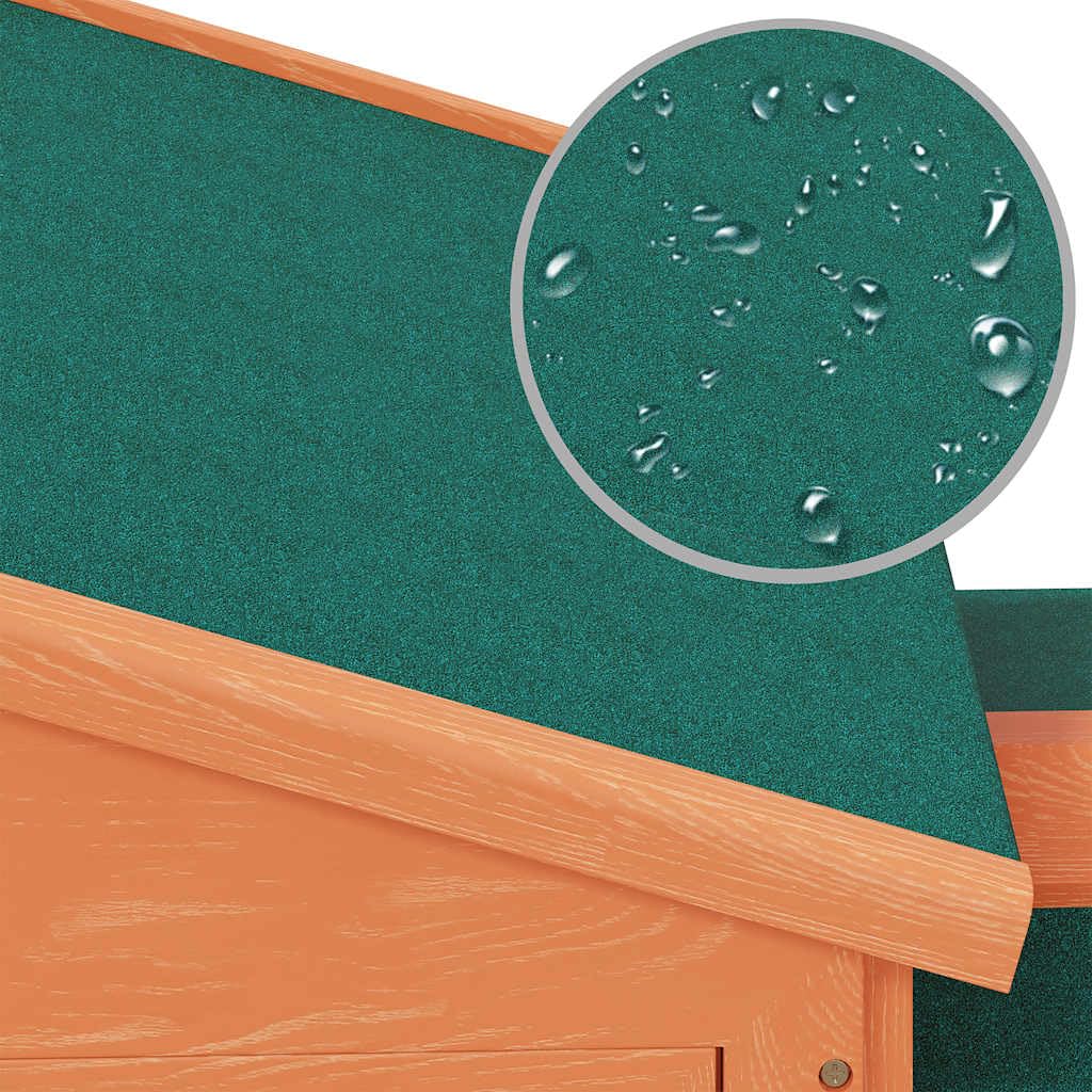 Großer Kaninchenstall aus Holz mit grünem Dach, mehrstöckig mit Drahtgitter, wetterfest und einfach zu reinigen, ideal als Kleintierkäfig für Hasen, Meerschweinchen