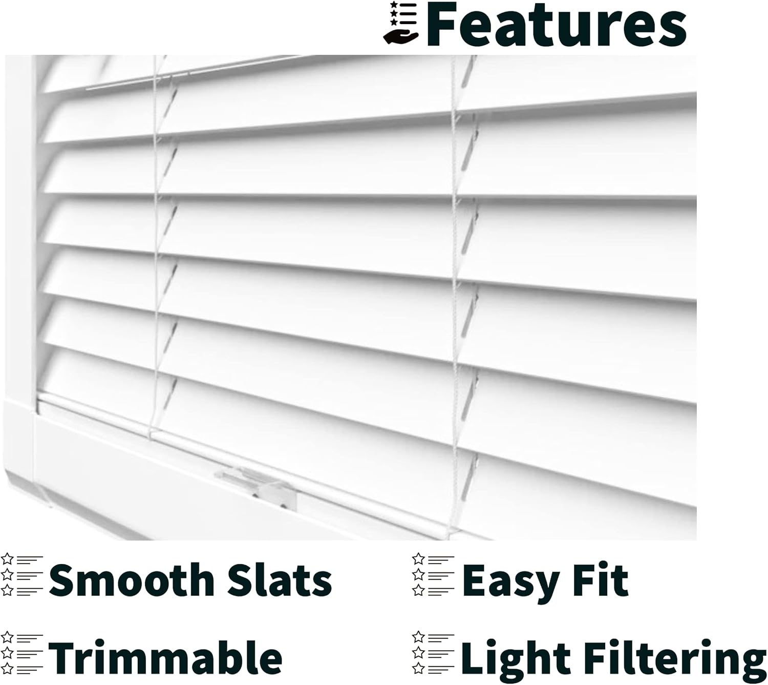 Pvc Venetian Blinds B&q PVC White Wood Effect Venetian Blind White 90cm ...