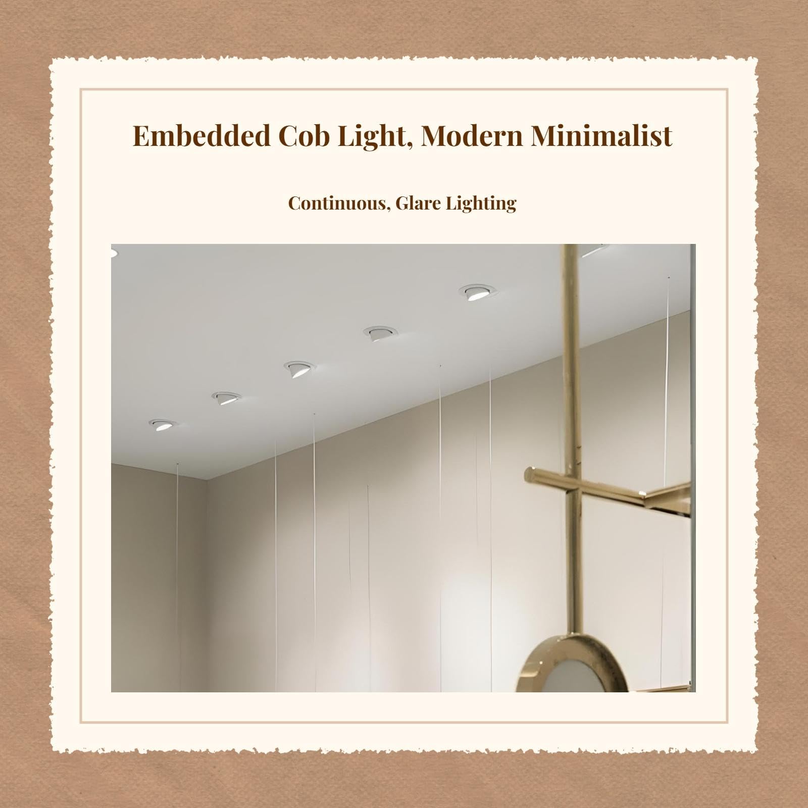 COB Recessed Light-Emitting diode Ceiling Light, Adjustable Anti-Glare Downlight, Commercial Indoor Lighting White Warm Light 12W 7.5-8cm | Home & Garden | Furniture-picture-17