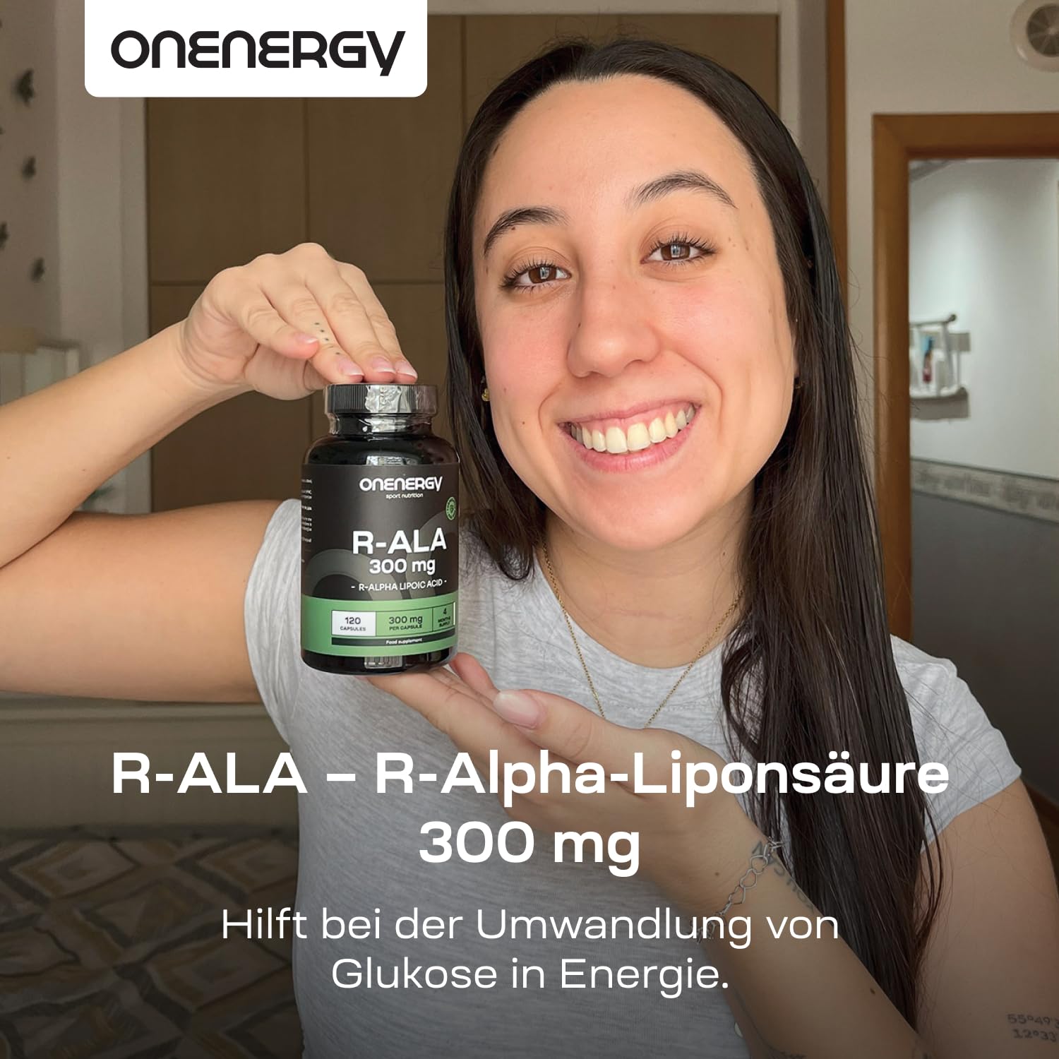 R-ALA – R-Alpha-Liponsäure 300 mg – 120 pflanzliche Kapseln – Hoher Gehalt und hervorragende Qualität – Energieboost – Vitalität – 4-Monats-Vorrat – Ideal für Sportler