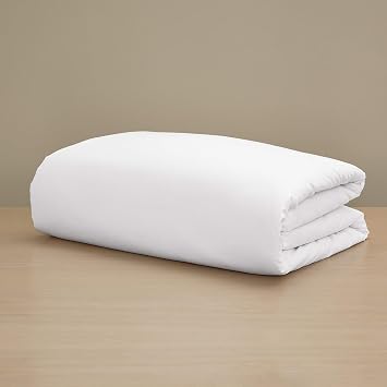 H by Frette Sateen Duvet Cover - Luxury All-White Duvet Cover/Soft, Silky and Lustrous / 100% Long-Staple Cotton King