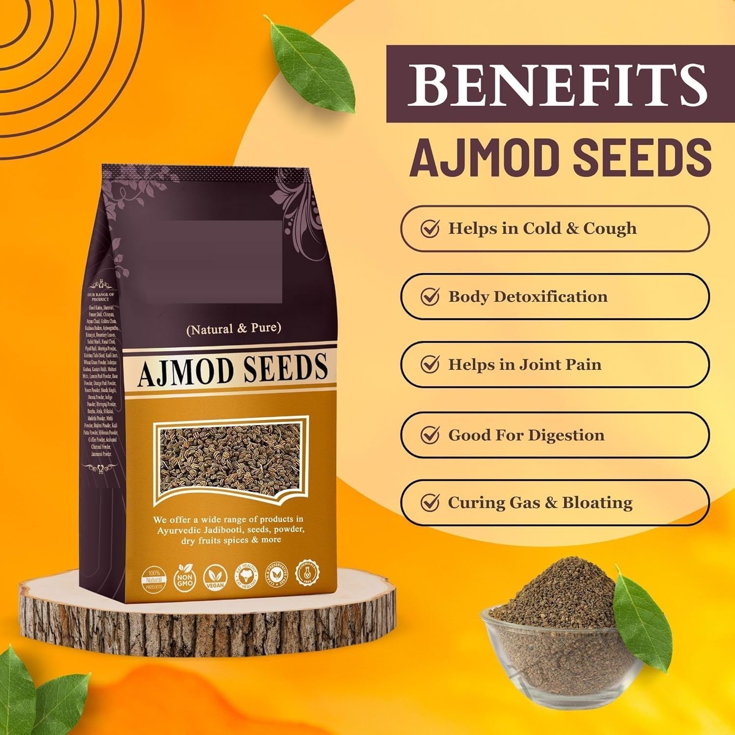 JP Ajmod 200 Grams - Ajmoda - Apium Graveolens - Celery Seeds