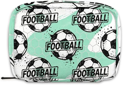 Kids Toiletry Bag for Boys, Small Cute Green Soccer Wash Bag for Little Young Boys Waterproof Cosmetic Weekender Bag Toddler Traveling Toiletries