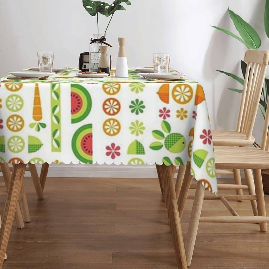 イタリア製 カラフルな野菜と果物のテーブルクロス 2枚セット イタリア製 カラフルな野菜と果物のテーブルクロス 2枚セット