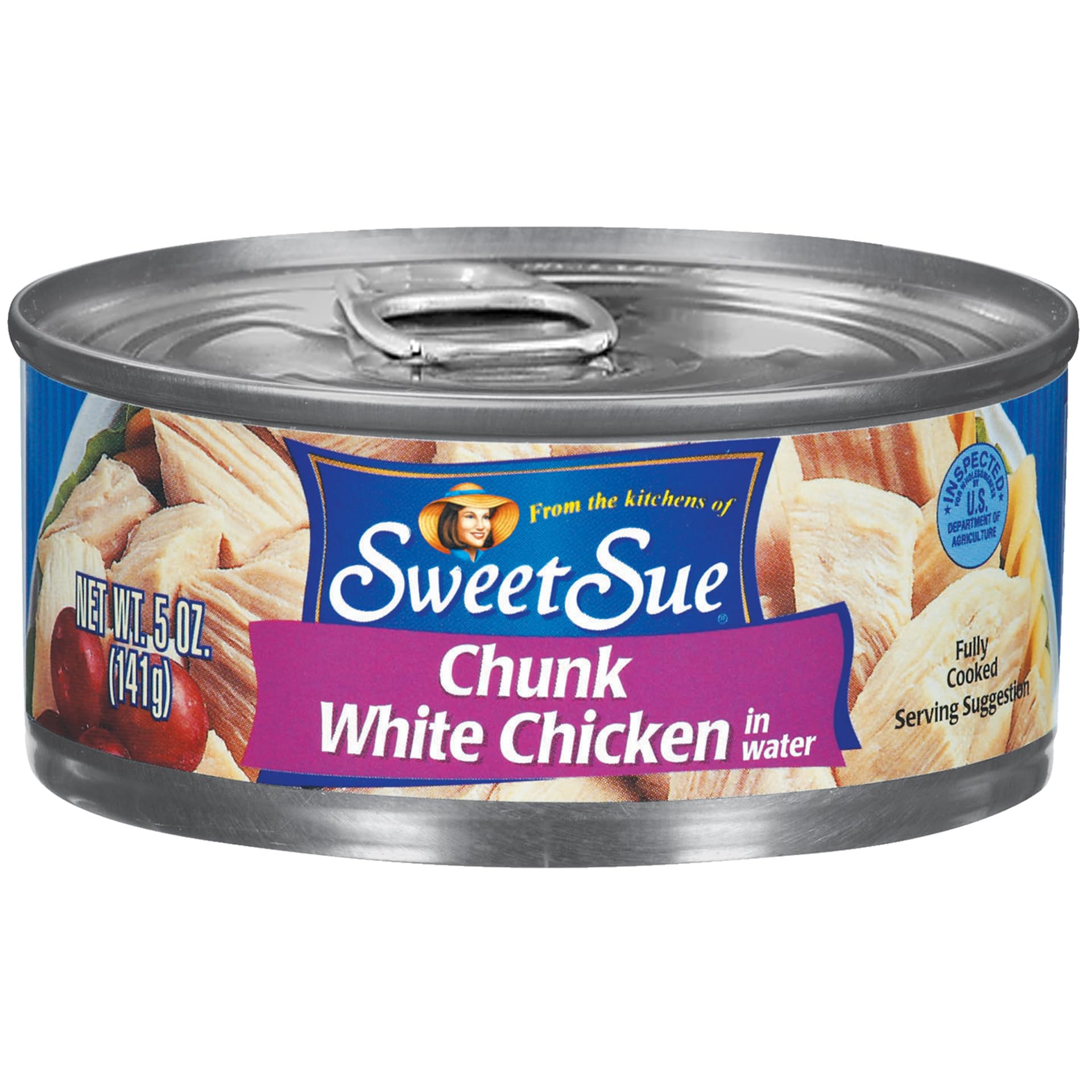 Canned Chicken Breast with Rib Meat in Water - 11g Protein per Serving - Gluten Free, Keto Friendly - White Chicken Chunks Great for Snack, Lunch or Dinner Recipes - 5 oz (Pack of 1)