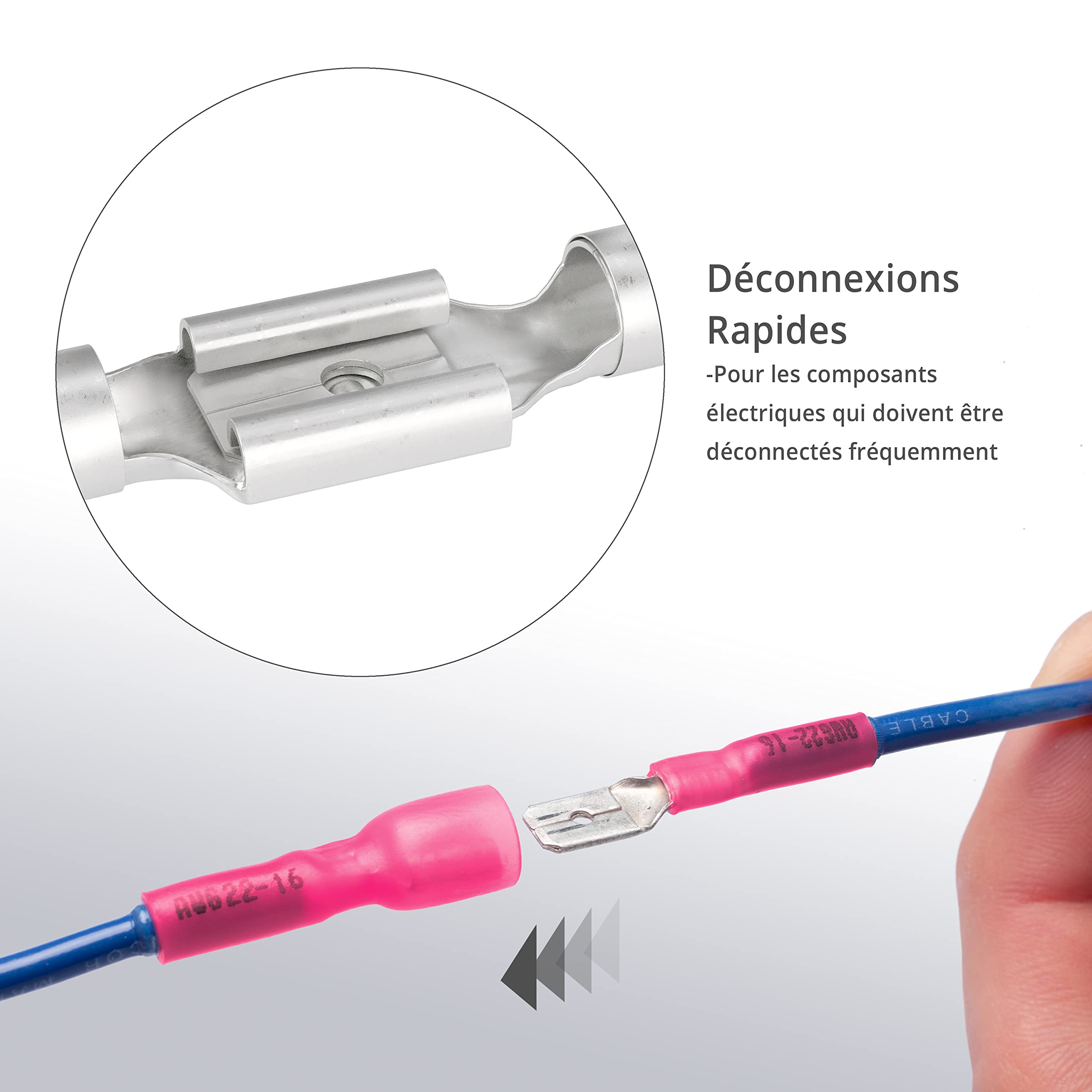 10 Cosses électriques Mâles Rondes Bleues 4 Mm² Avec Gaine Thermorétractable - Oc-pro - Neuf En Lot