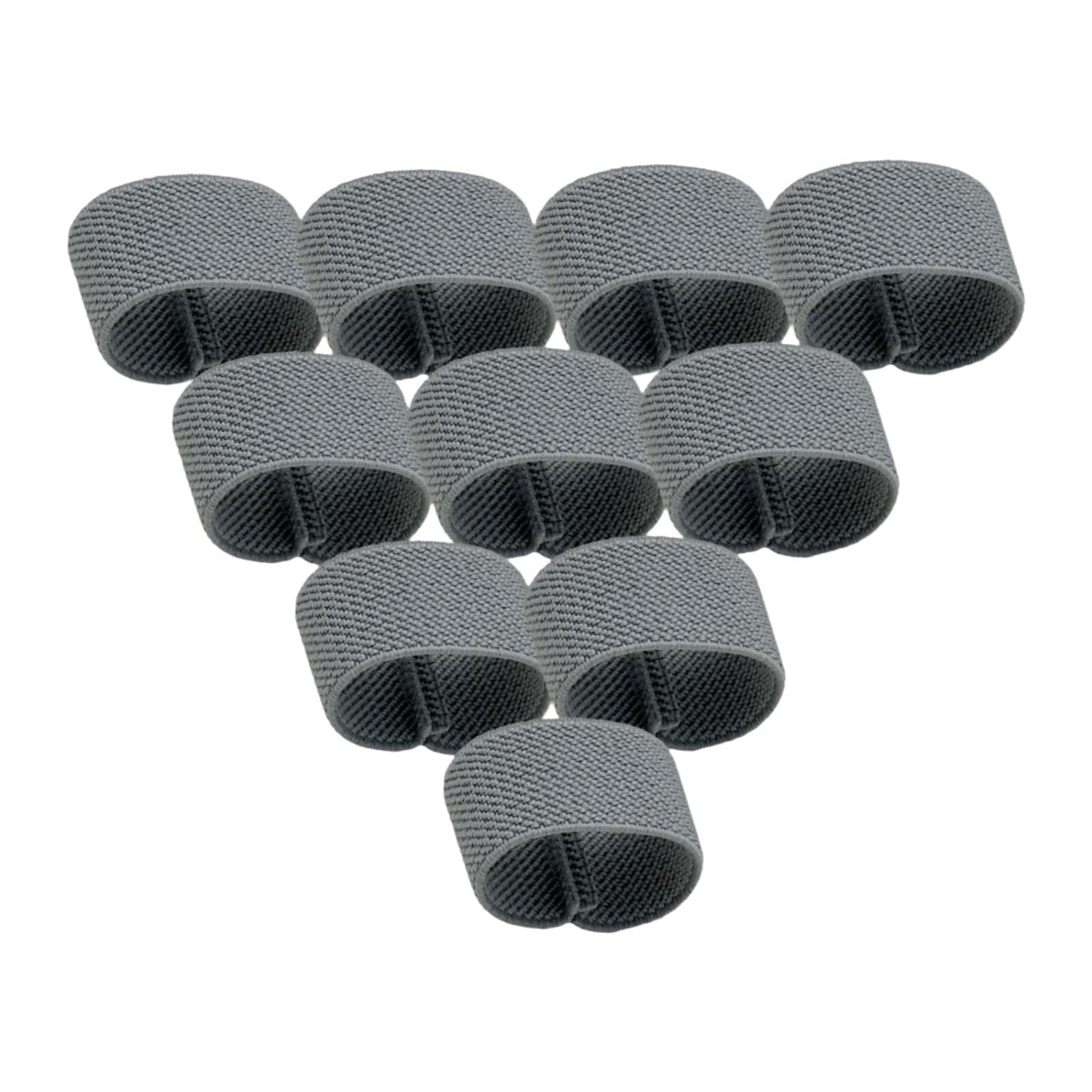 TRENDYNEST 10Pcs Elastic Belt Keepers for Pants Belt Nylon Accessories Belt Holder Band Dark Grey-image-25