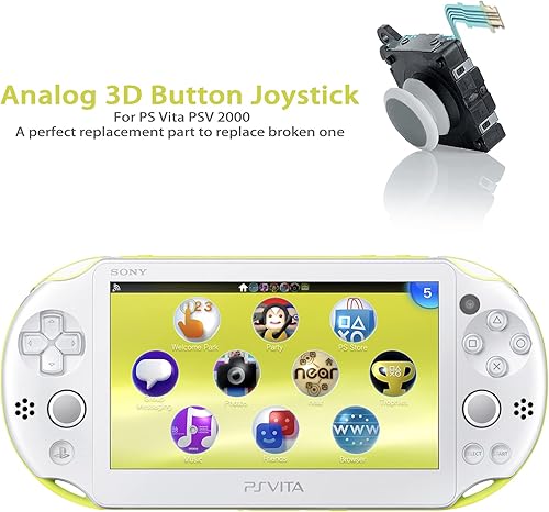 Miniatura 5 de Joystick Button 3D Rocker Analog ThumbStick Replacement for Sony PSV 2000 PS Vita 2000 2001 White