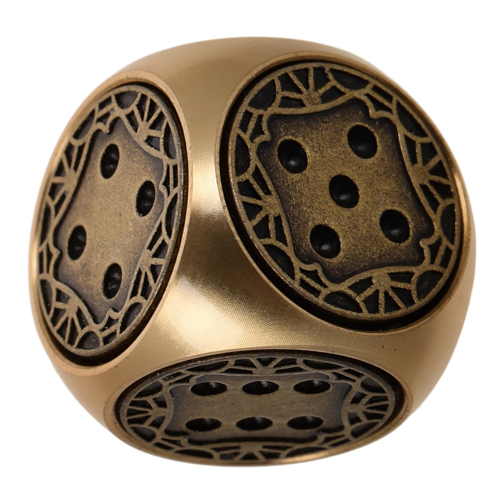 Abaodam Retro Brass Dice Set 6-Sided Hand-Polished Metal Gaming Dice Creative for Board Game Accessories and Collectors
