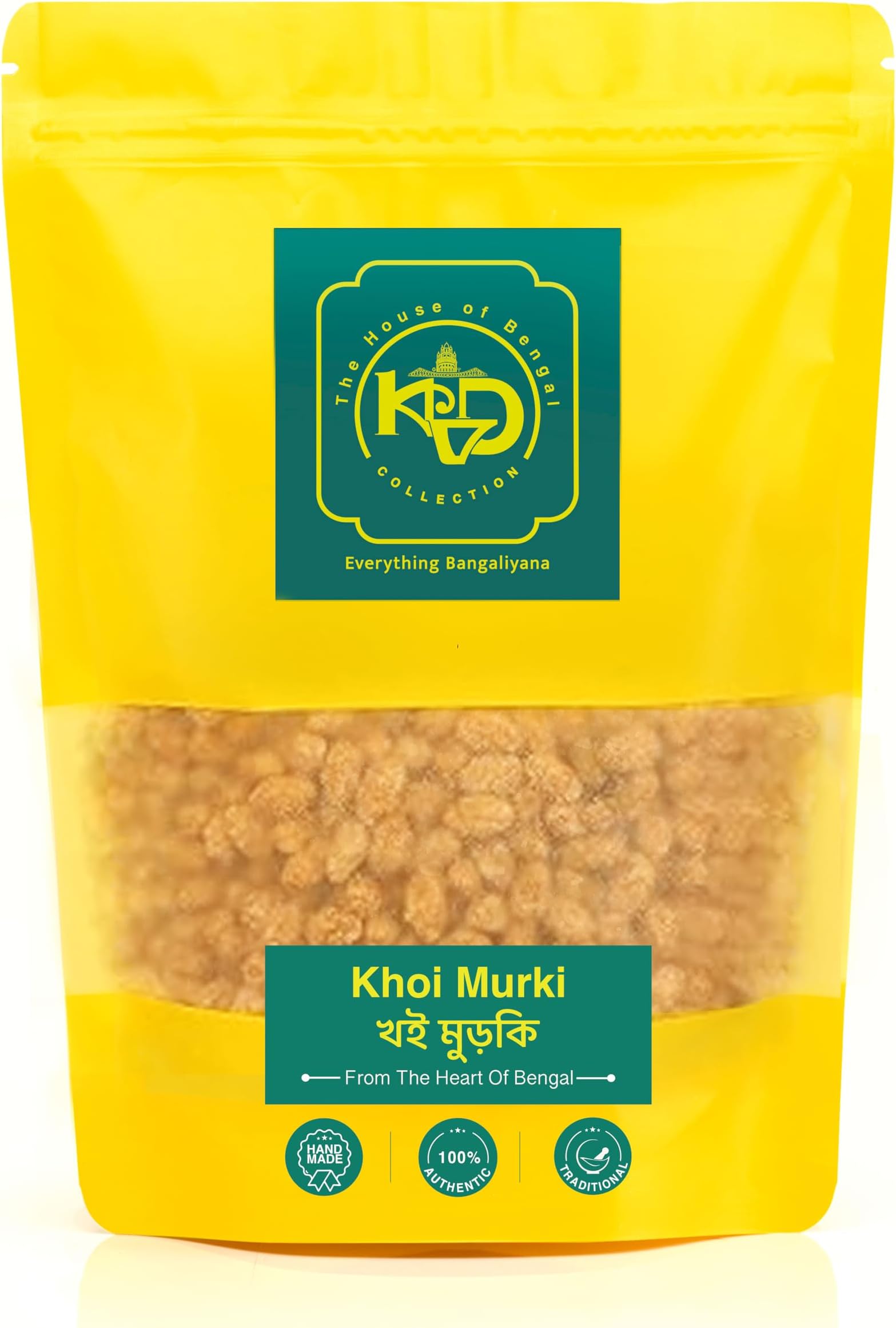 KVD Collection Bangla Rice Murki - 150G |Khejurer Gur Khoi Murki| Khoi Puffed Rice | Lahi | Kheel Rice | Paddy for a Light Snack/Use as Prasad in Puja
