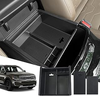SXCY Console Tray Fit for Kia 2020-2023 2024 Telluride,Center Console Organizer Tray for 2023 Telluride,Armrest Console Tray Storage Box for 2024 Telluride,Console Organizer Fit 2024 Telluride Armrest