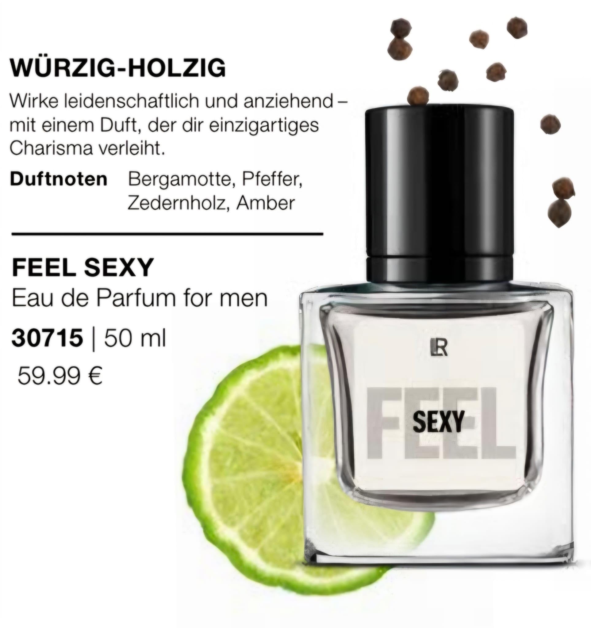 FEEL SEXY EDP for Men | Eau de Parfum Orientalisch-Würzig | Verführerischer Duft für Dating & Abend | Mit Tonkabohne & Vanille