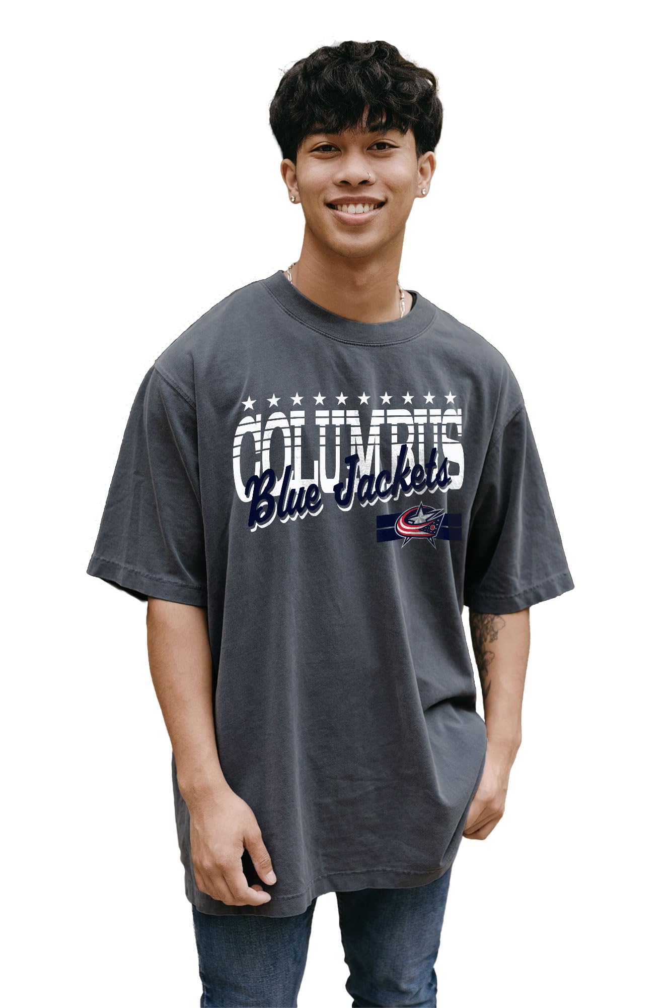Blue 84 NHL Officially Licensed T-Shirt Throwback Team Color