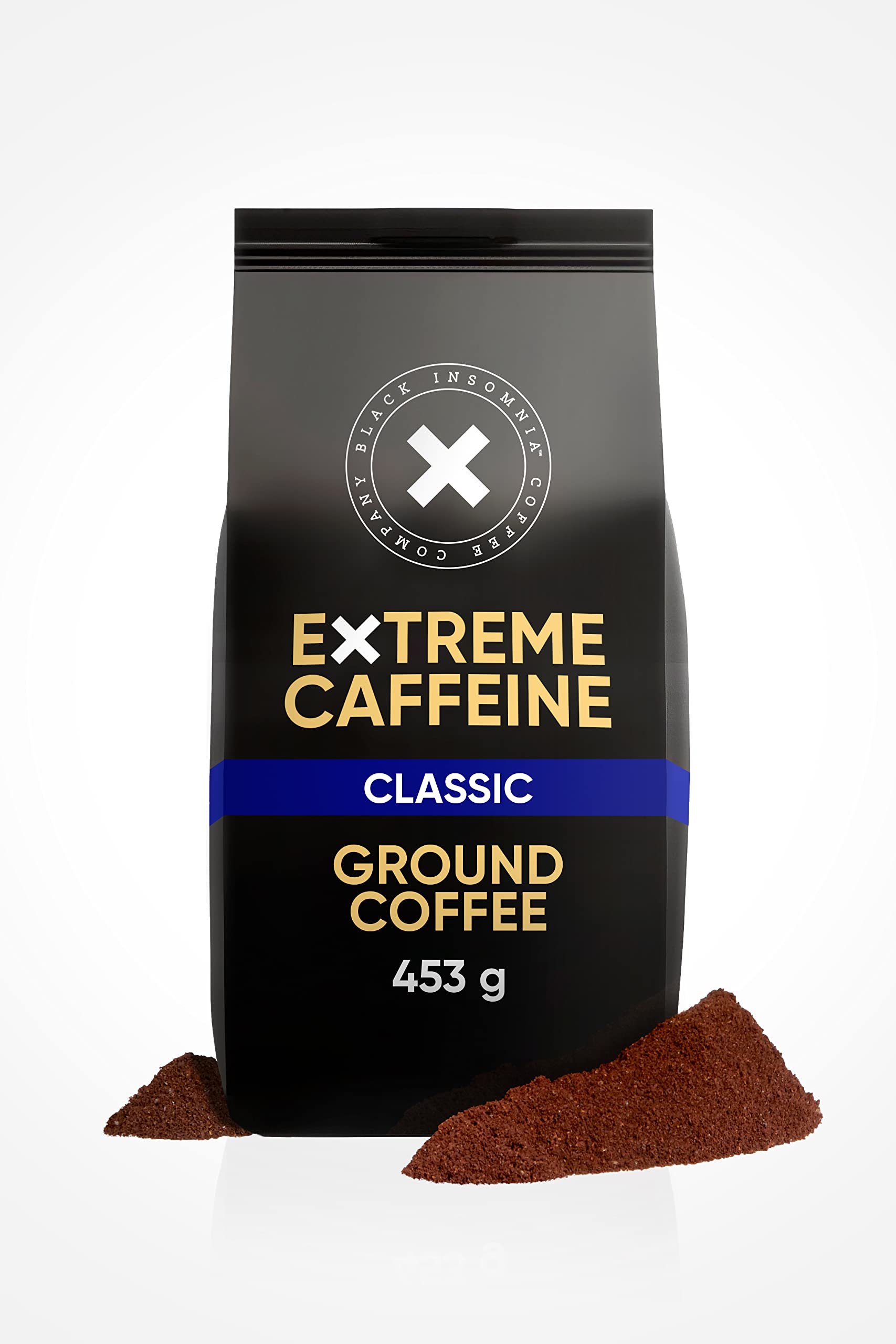 Buy 1x 453g Black Insomnia Extreme Caffeine Ground Coffee Strongest Coffee in the World for