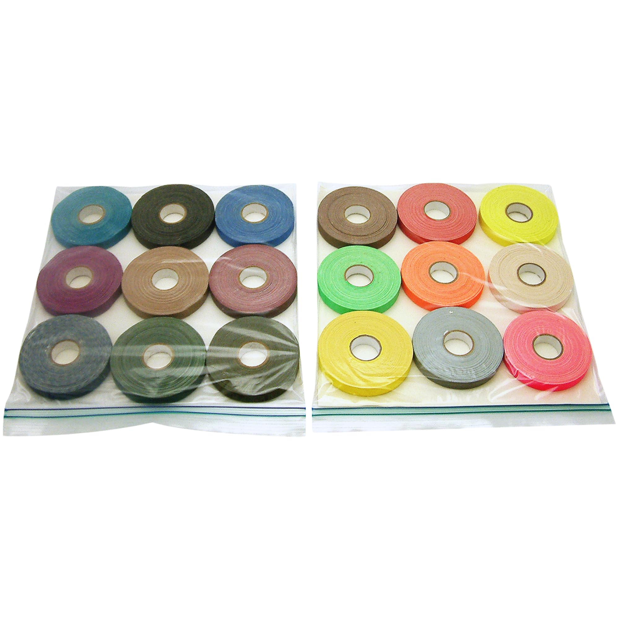 J.V. Converting JVCC Spike Tape Multi-Pack, 1/2 in. x 60 ft. / Assorties (Vert fluorescent, Fl. Orange, Fl. Rose, Fl. Jaune, Marron, Gris, Rouge, Blanc, Jaune) / 9 rouleaux 9 rouleaux/pack, 1 Rolls