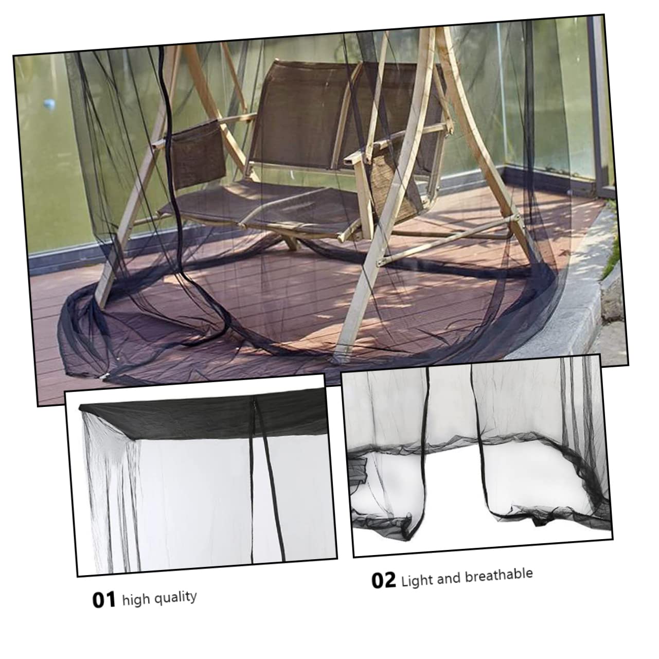 Rete Zanzariera per Antimosche Leggera e Traspirante Facile da Installare per e Patio