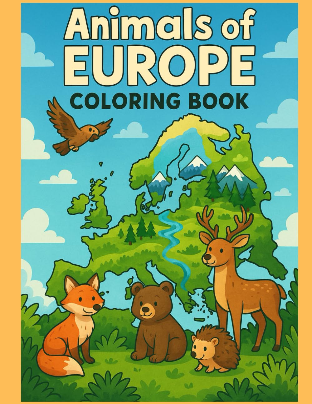Animals of Europe: A Journey Through the Wildlife of Europe (Animals of the World Coloring Books)