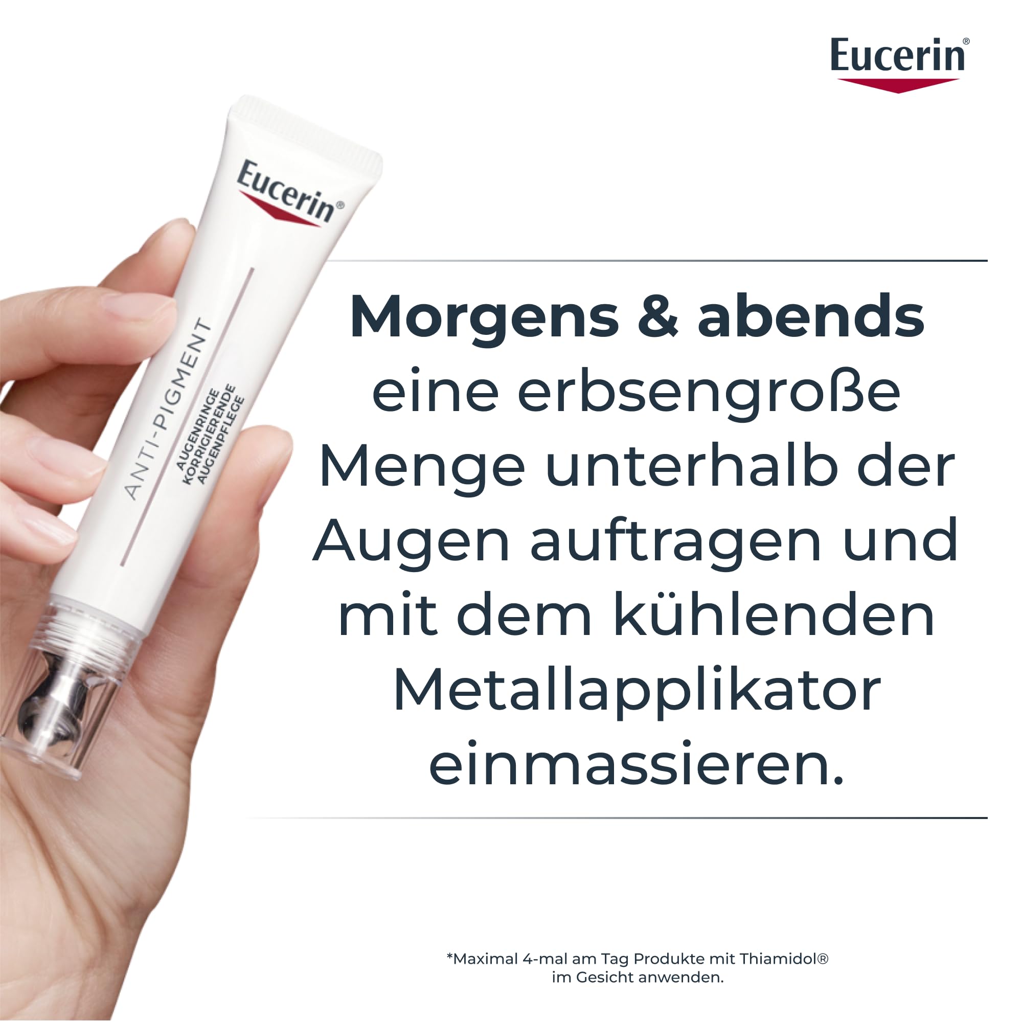 Eucerin Anti-Pigment Augenringe Korrigierende Augenpflege 15 ml, Augencreme reduziert Augenringe und Schwellungen, kühlende Formel mit Thiamidol und Hyaluronsäure für ein frisches Aussehen