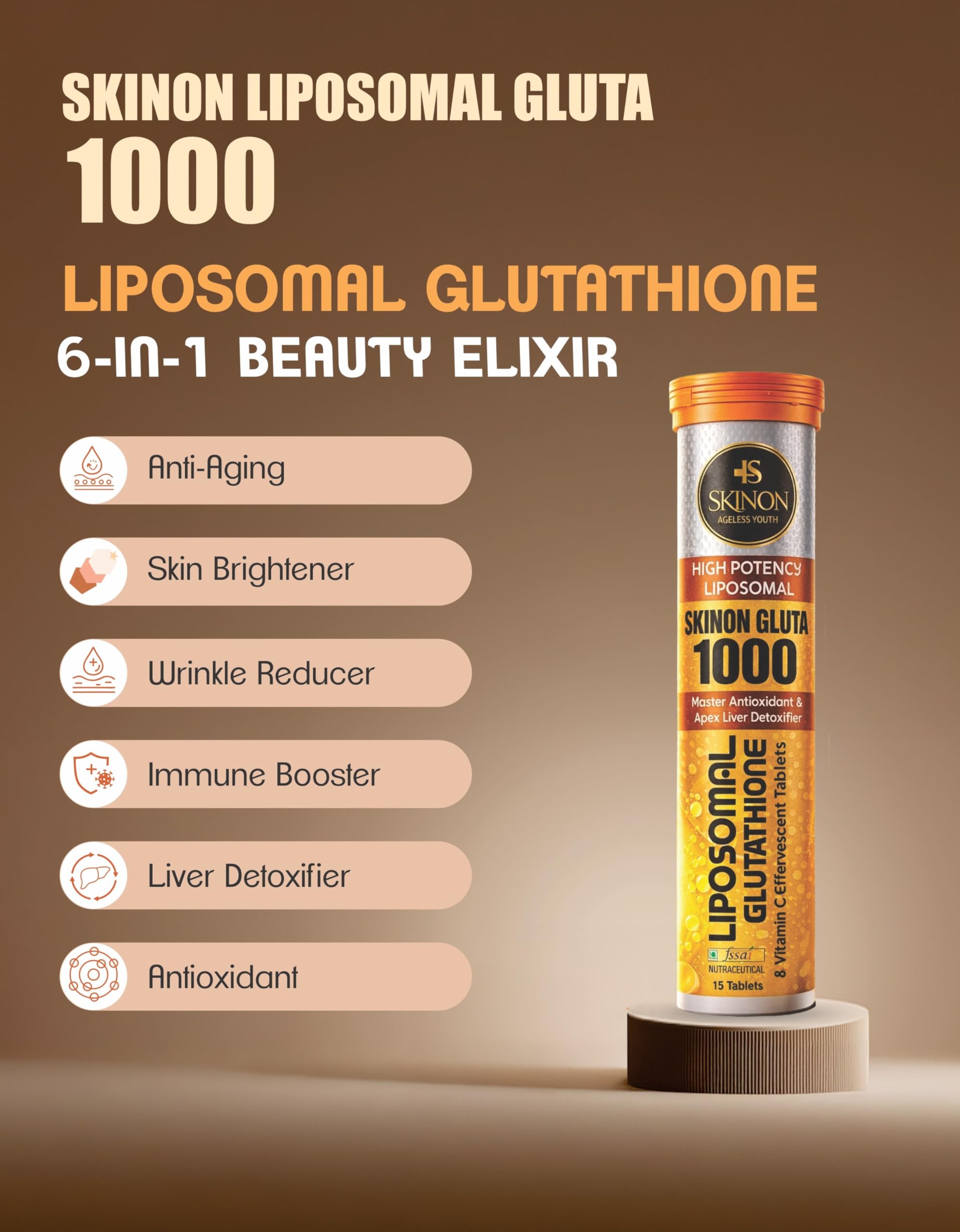 apex liposomal glutathione SKINON Gluta 1000 Effervescent Tablets | High Potency Antioxidant | Vitamin C & Skin Health Support | Orange Flavor conditions: Low sperm count Size:1000 mcg/ml - 1 box (10amp. x 1ml) -Discount code N/A ✨ MIC + B12