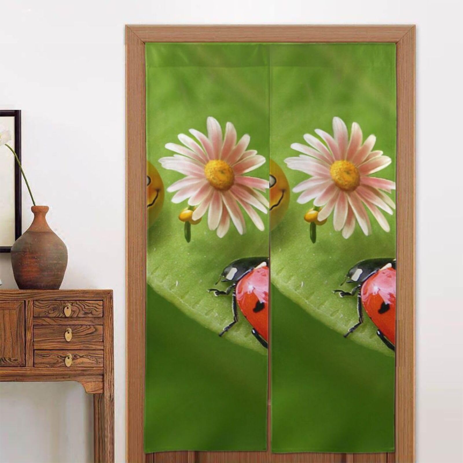 Rideau de porte japonais imprimé « Love » BAFAFA 86,4x142,2 cm