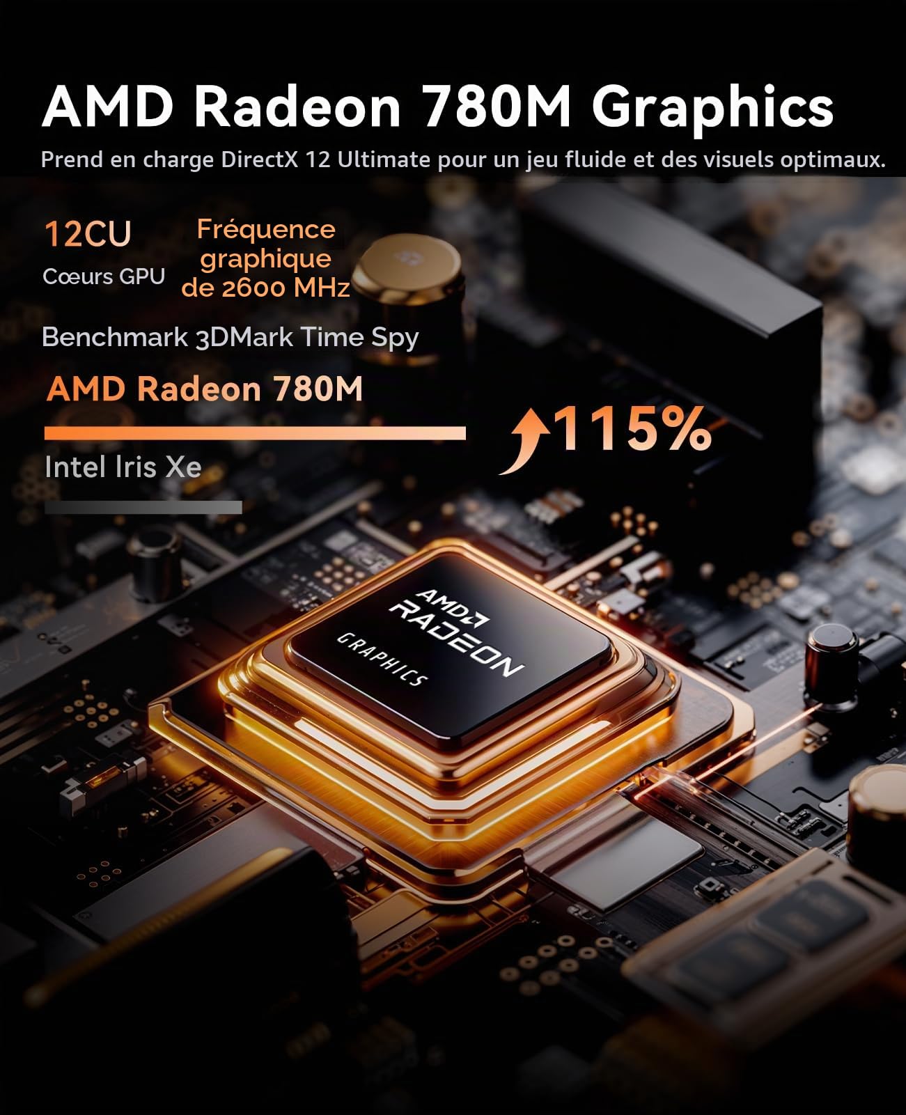 ACEMAGIC W1 Mini PC AMD Ryzen 7 8745HS (8C/16T, Jusqu'à 4,9 GHz), 32 Go DDR5 1 To SSD Mini Ordinateur de Bureau W-11 Pro, AMD Radeon 780M, 8K HD Vision, WiFi 6/BT 5.2, Tour PC pour Créateur de Contenu