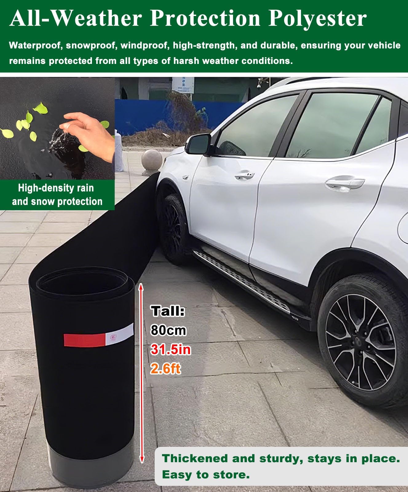 Battiscopa per camper con striscia riflettente, coperture per il ventre del rimorchio da viaggio per un facile montaggio e protezione