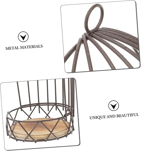 Miniatura 6 de IMIKEYA 1 soporte de flores, candelabro, centros de mesa de boda para mesas, decoración de ceremonia de boda, jaula de pájaro, farol rústico,