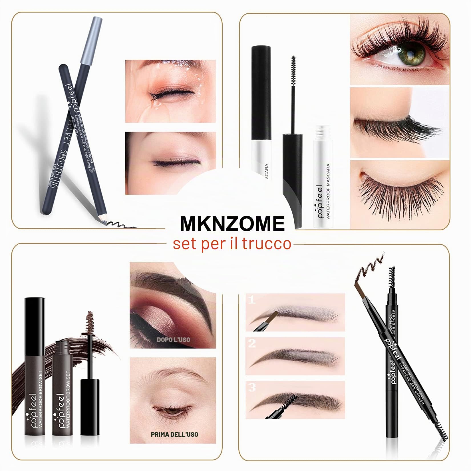 Professional Trucchi Donna Offerta, MKNZOME Set Trucchi Make Up Completo Kit Makeup Regalo di Natale e Compleanno Palette Ombretti Professionali Rossetti Make-up Fondotinta Correttore