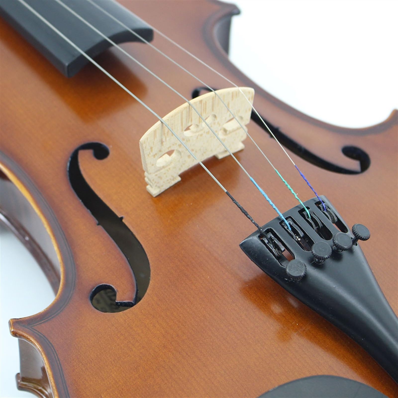 Violine 4/4 Anfängervioline Tigerhautmuster Handgemachte Übungsvioline Aus Massivholz(4/4)