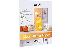 Koala Printable Vinyl Sticker Paper Laser 8.5x11