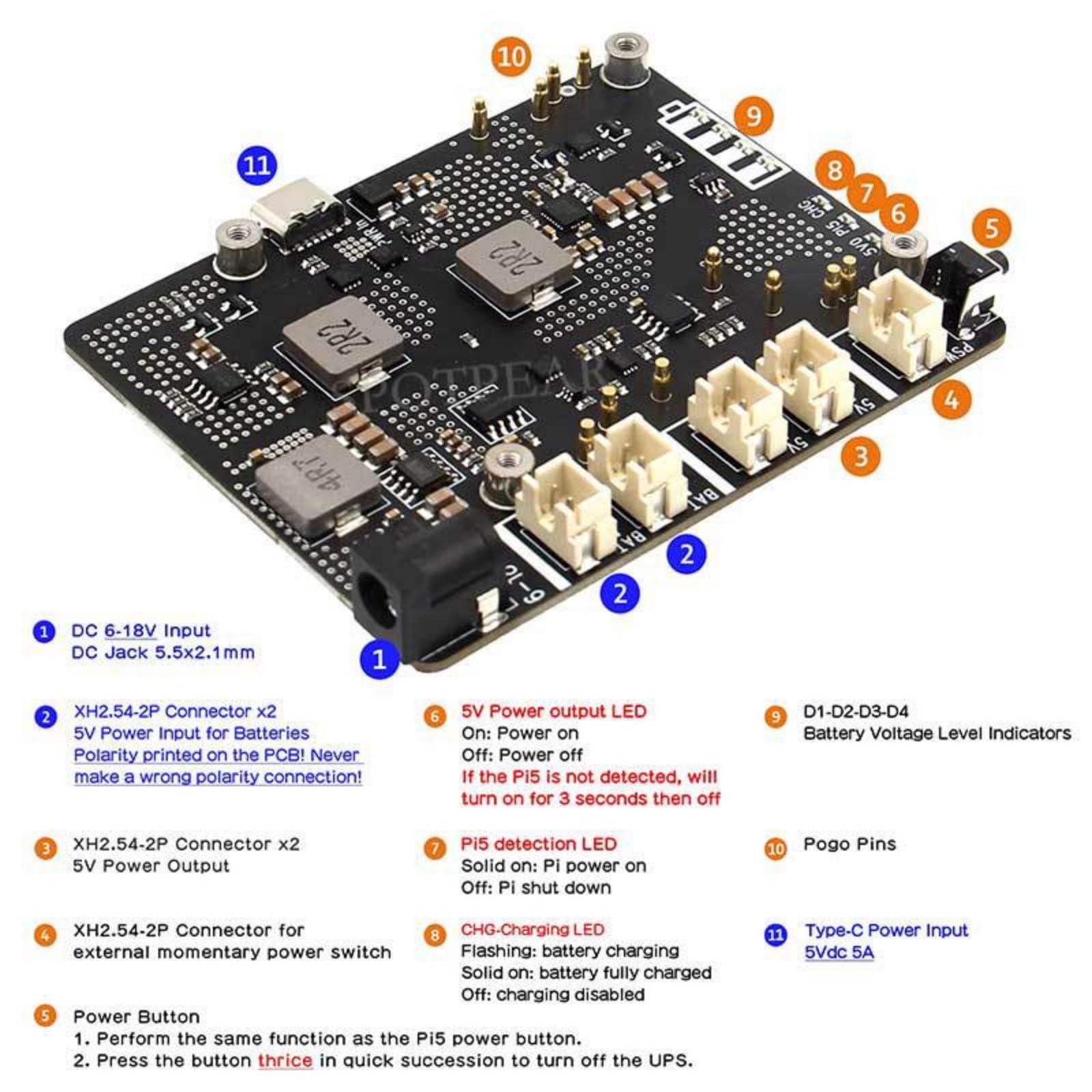 X1203 Unterbrechungsfreier Power Manager verbessert die Energieverwaltung mit intelligenter ununterbrochener Erweiterungsplatine für schnelles Aufladen der USV