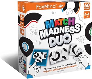 FoxMind Games: Match Madness Duo, The Matching Game for Fast Thinkers, Fast-Paced and Action-Packed, Pattern Recognition and Dexterity, Made for 2 Players, for Ages 8 and up