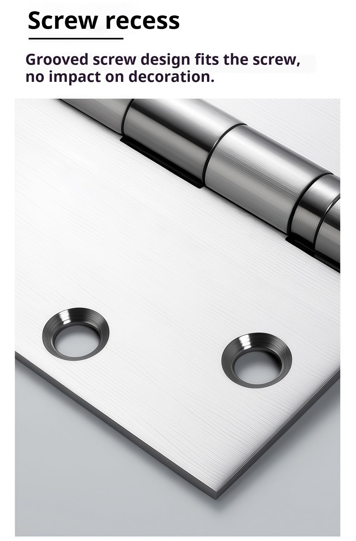 2 Bisagras de Acero Inoxidable 8 Pulgadas 3.5mm de Grosor Color Plata | Bisagras silenciosas para puertas con rodamientos reforzados bisagras robustas para portones
