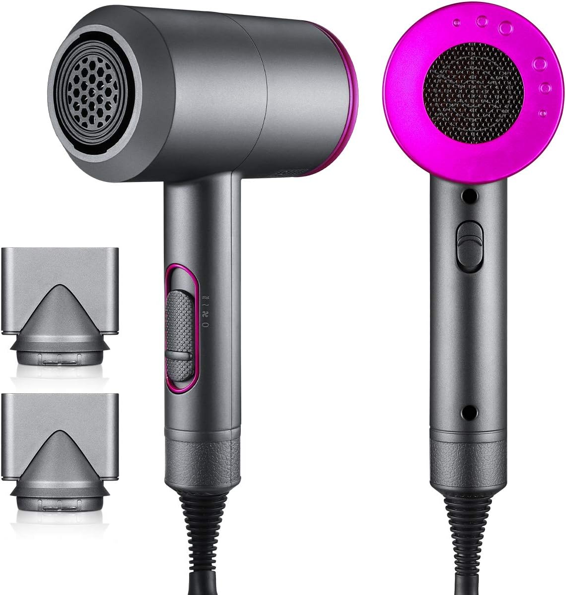 Ionic Hair Dryer, LARMHOI 2000W Professional Salon Negative Ionic Hair Blow Dryer with 3 Heat Settings, 2 Speed & One Cool Settings,2 Concentrator Nozzles, Fast Drying Blow Dryer for Home, Salon Use
