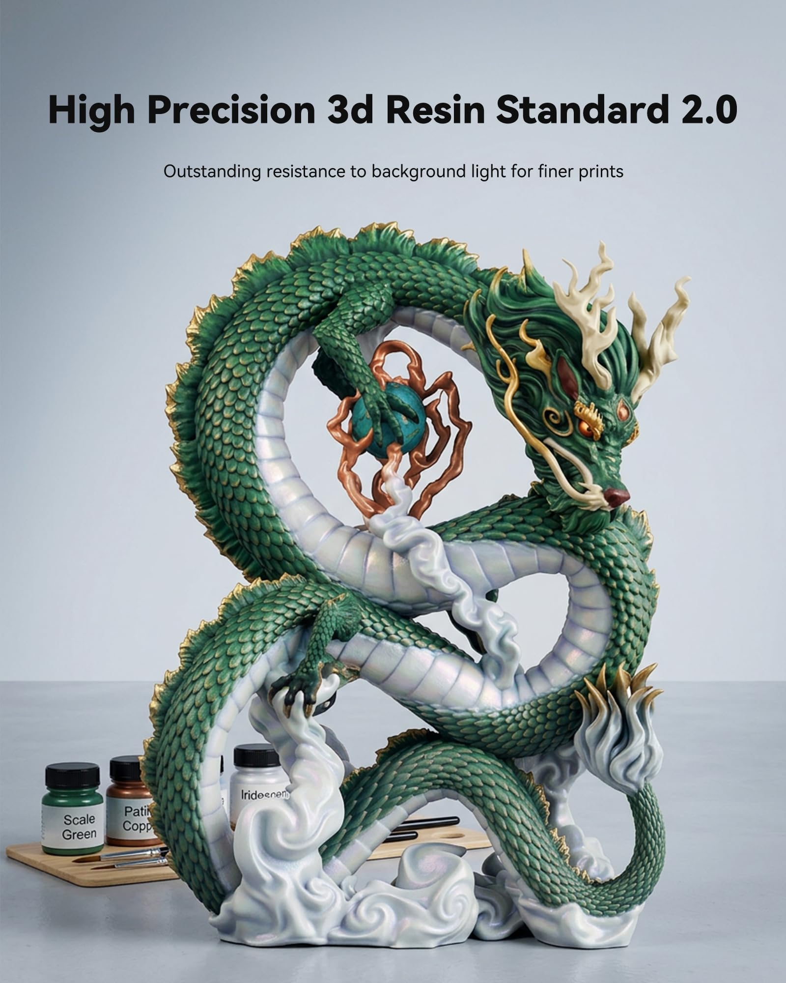 SUNLU 4KG Résine Imprimante 3D Standard 2.0 Gris Foncé, Ténacité supérieure
