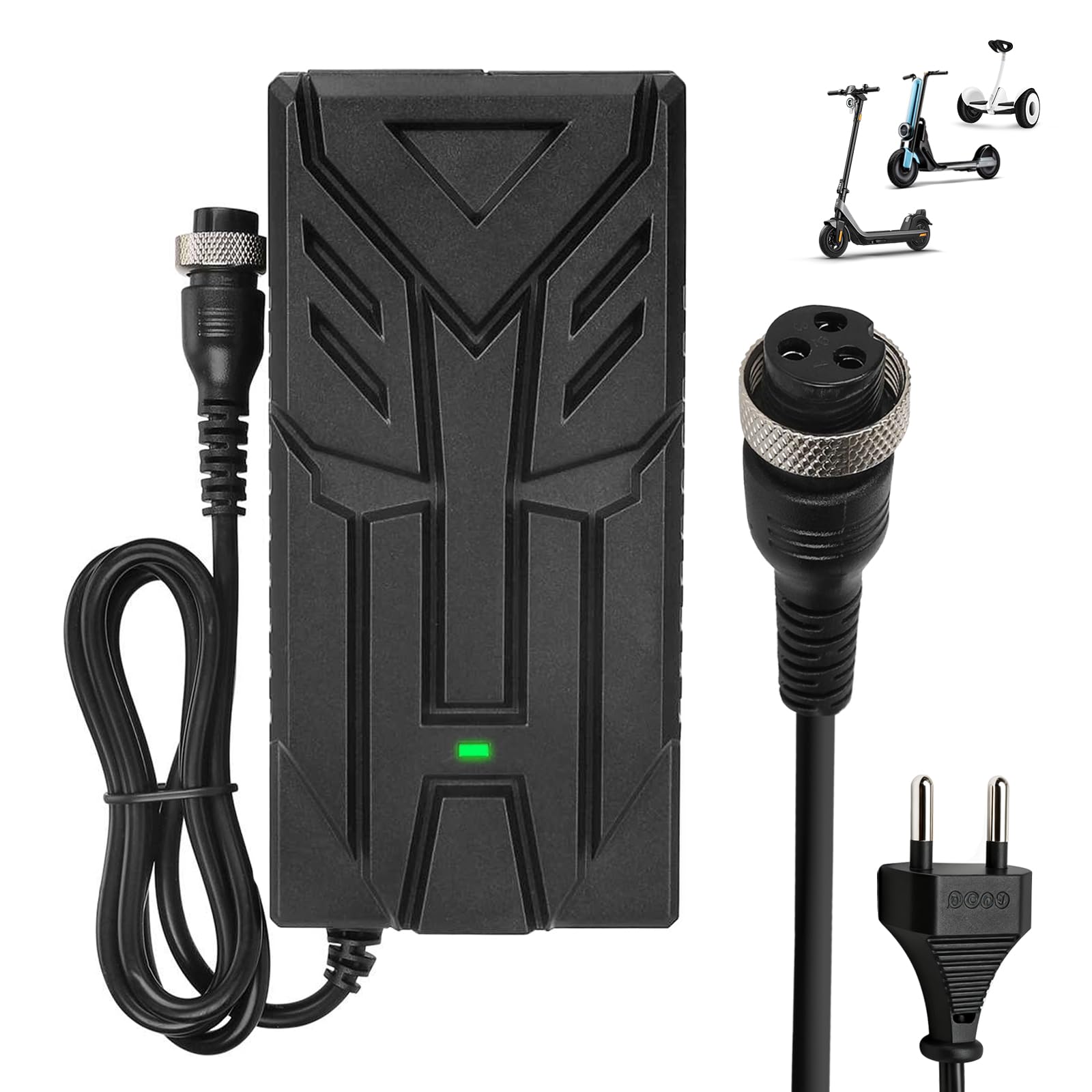 54.6V 2A Charger Electric Scooter for Hitway H5/H5 Pro, UrbanGlide E-Cross Pro, 48V Lithium Battery Charger for Kugoo M4/M4 Pro, Fast Charging for Smartgyro Speedway