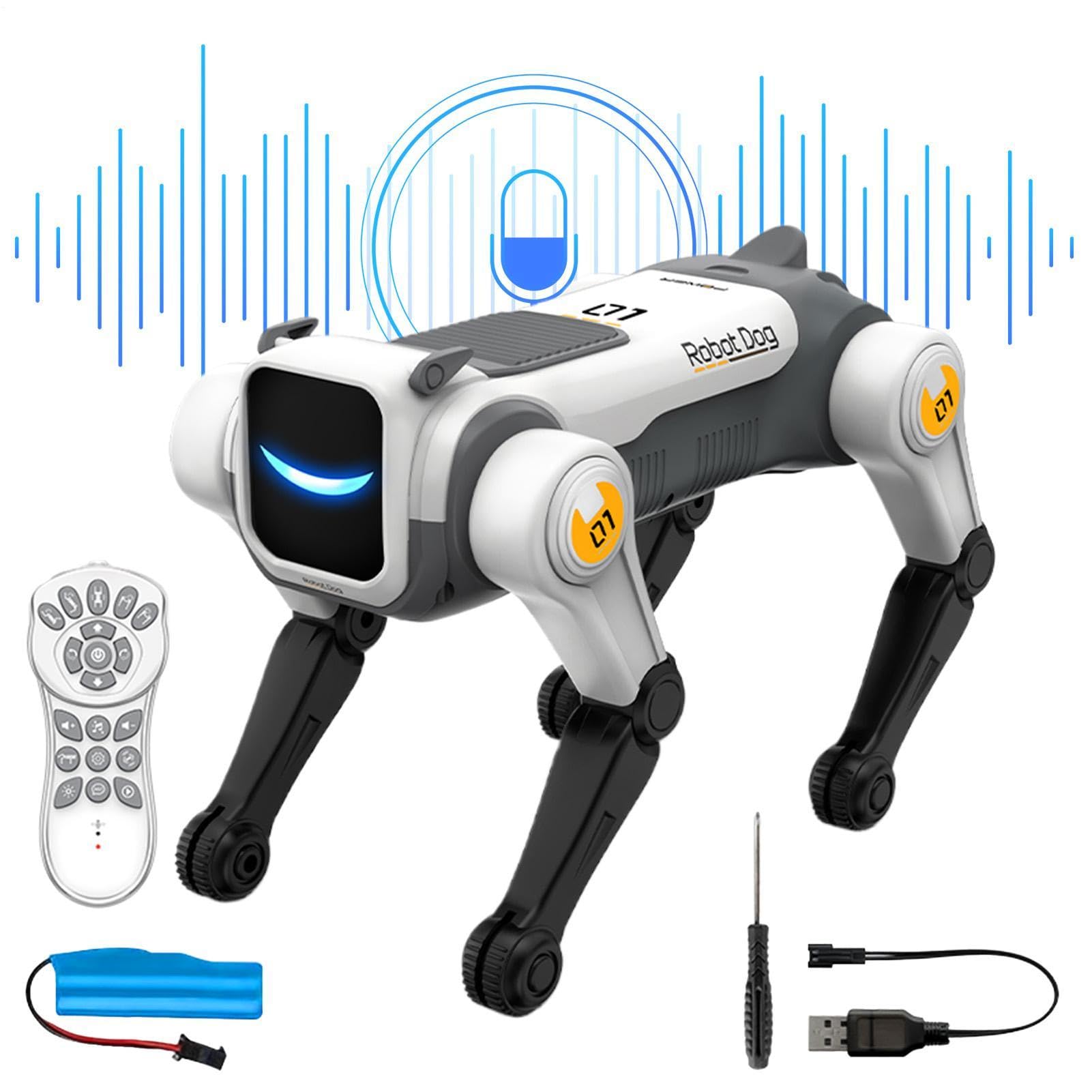 Robotischer Hund USB-Wiederaufladbare 2,4 GHz Funkfernbedienung | Interaktives Robotisches Hundewelpen-Spielzeug Für Kinder Ab 6 Jahren Lernen, Bildung, Unterhaltung, Bildung, Unterhaltung