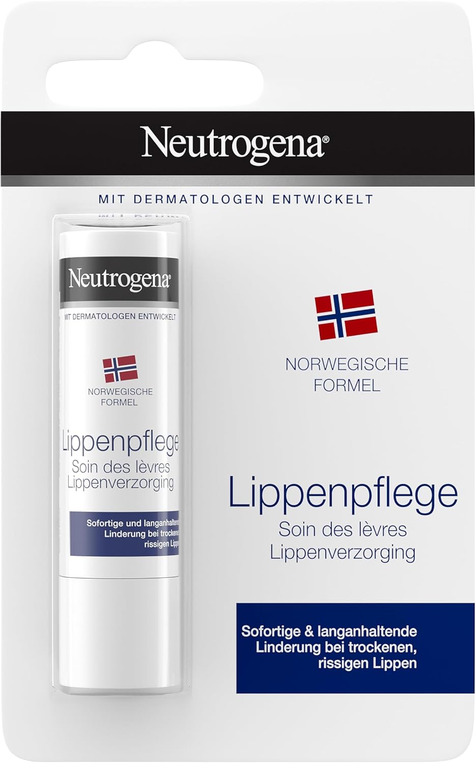 Neutrogena Verzorgende Lippenbalsem met SPF 4, voor Broze En Droge Lippen, 1 Stuk