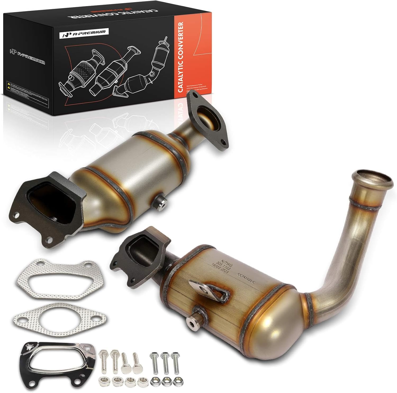A-Premium 2-PC Front Catalytic Converter with Gasket Kit Direct-Fit Compatible with Chrysler Pacifica 2017-2024 3.6L, Voyager 2020-2024 3.6L, LE.P.A. Compliant