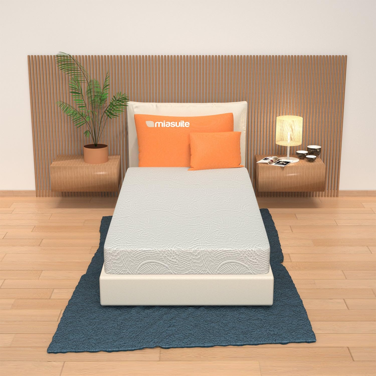 MiaSuite Colchón Desenfundable en Espuma Viscoelàstica - 85x190, Altura 30 cm, Indeformable, Hipoalergénico, Anti-Acarios, Respirable | One