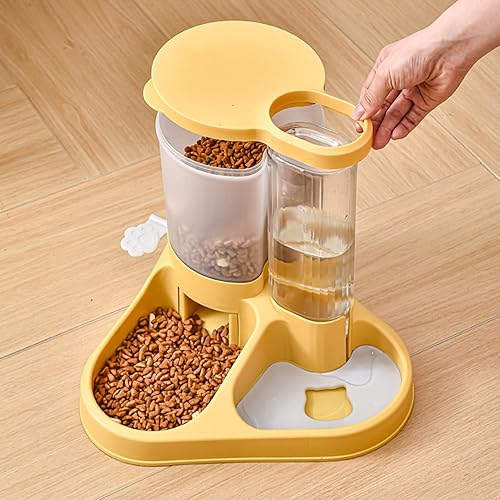 Miniatura 2 de Comedero automático para perros, alimentos, gran capacidad, transparente, con almohadilla deslizante, multiusos, alimentador automático para gatos,