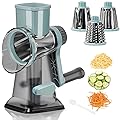 Cheese Grater with Handle,Multifunctional Rotary Cheese Grater,Kitchen Cheese Shredder Can Easily Chop Vegetables,Potato