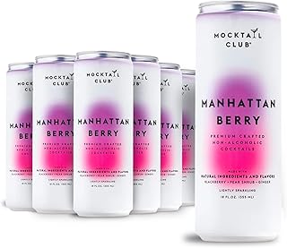 Mocktail Club Manhattan Berry Non-Alcoholic Sparkling Craft Cocktail - 1...