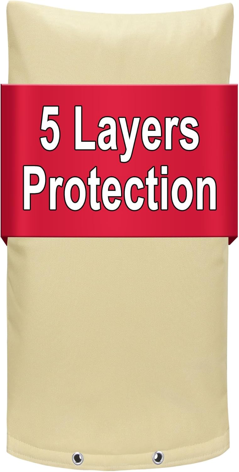 Backflow Preventer Insulation Cover - 24" W x 30" H Waterproof Insulated Jacket for Pipe Freeze Protection, Durable Pipe Insulation Fits Outdoor Backflow Valves