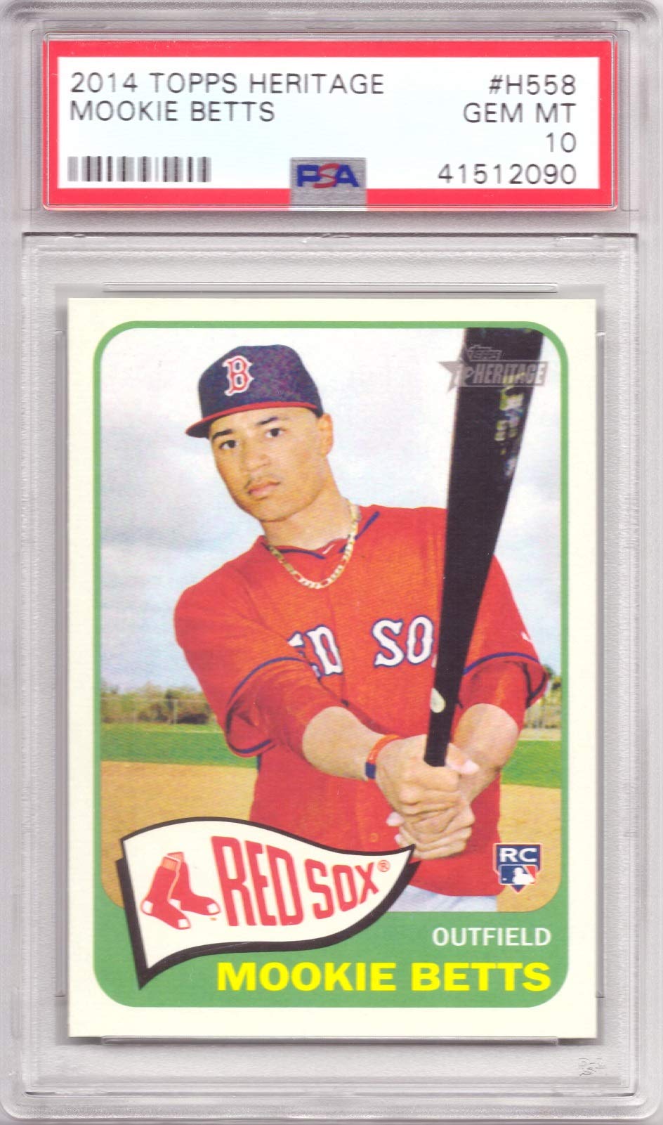Amazon.com: 2014 Topps Heritage High Number Baseball #H558 Mookie Betts  Rookie Card Graded PSA 10 Gem Mint : Collectibles & Fine Art