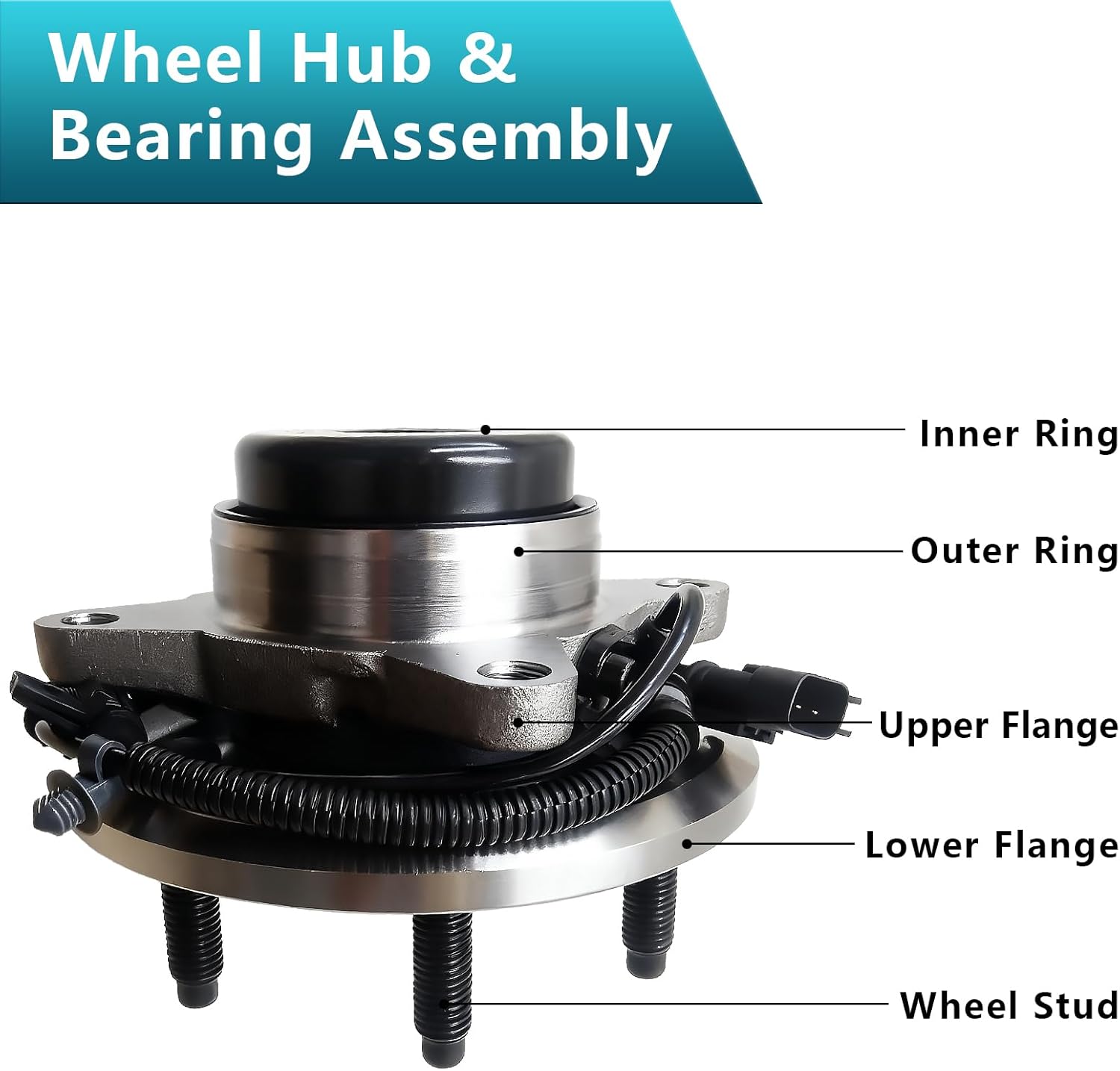 515143 Front Wheel Bearing Hub Assembly for Ford F-150 F150 2011-2014, Ford Expedition 2011-2014, Lincoln Navigator 2011 2012 2013 2014 RWD 2WD (2PCS)